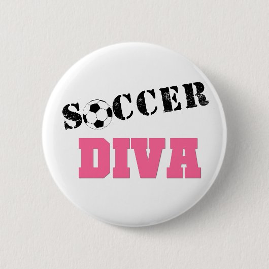 Badge Rond 5 Cm Le football de diva (Devant)