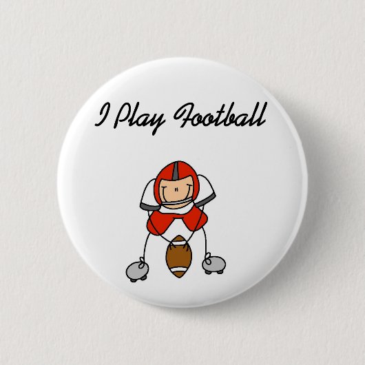 Badge Rond 5 Cm Le football de jeu du rouge I (Devant)