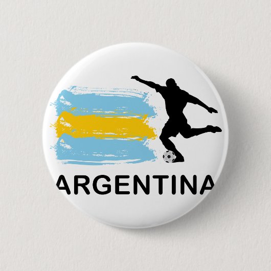Badge Rond 5 Cm Le football de l'Argentine (Devant)