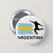 Badge Rond 5 Cm Le football de l'Argentine (Devant & derrière)