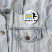Badge Rond 5 Cm Le football de l'Argentine (En situation)