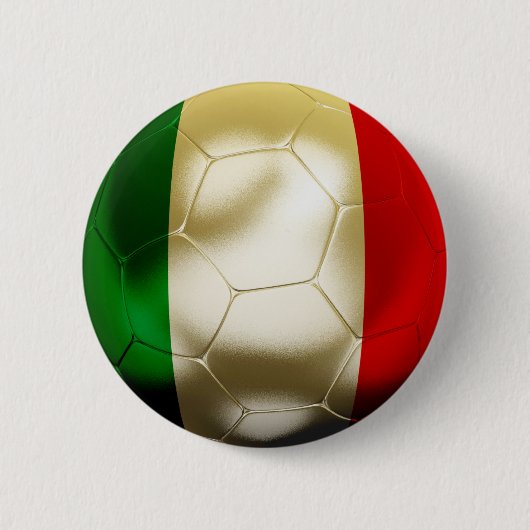 Badge Rond 5 Cm Le football de l'Italie (Devant)
