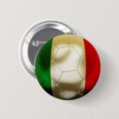 Badge Rond 5 Cm Le football de l'Italie (Devant & derrière)