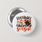 Badge Rond 5 Cm Le football est ma saison préférée (Devant & derrière)
