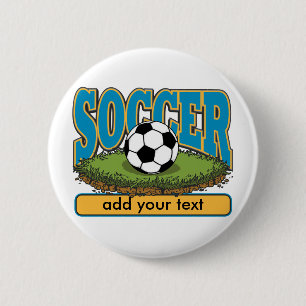 Badge Rond 5 Cm Le football fait sur commande ajoutent le texte