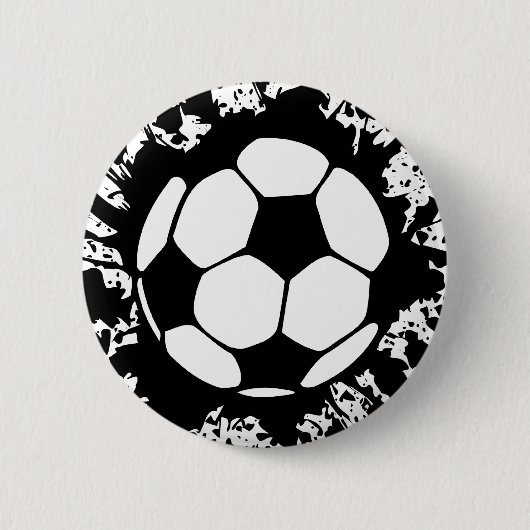 Badge Rond 5 Cm le football splat. (Devant)