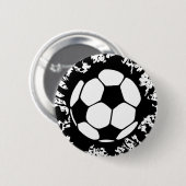 Badge Rond 5 Cm le football splat. (Devant & derrière)