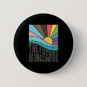 Badge Rond 5 Cm Le futur est inclusif Lgbt Droits Gays Fierté _1