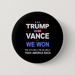 Badge Rond 5 Cm Le Gagnant Trump Vance Nous Avons Remporté Le Jeu