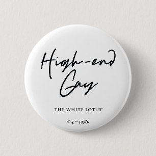 Badge Rond 5 Cm Le Gay Haut De Gamme - Le Lotus Blanc