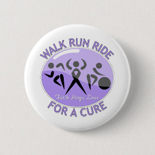 Badge Rond 5 Cm Le Général Cancer Walk Run Ride pour un traiteme