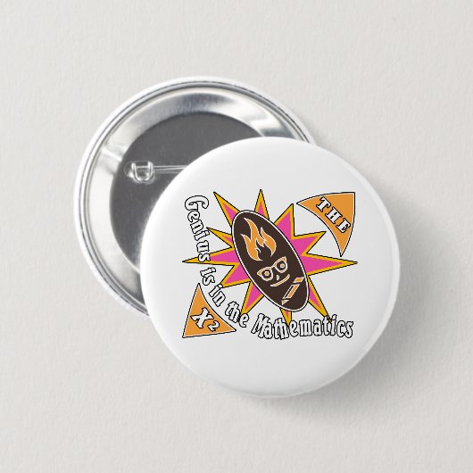 Badge Rond 5 Cm Le génie est dans les mathématiques (Devant & derrière)