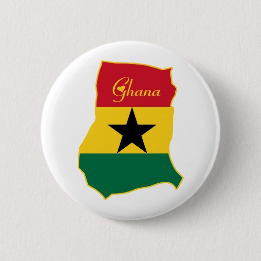 Badge Rond 5 Cm Le Ghana frais (Devant)