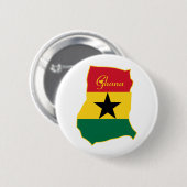 Badge Rond 5 Cm Le Ghana frais (Devant & derrière)