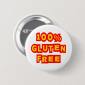 Badge Rond 5 Cm Le gluten 100% libèrent (Devant & derrière)
