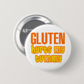 Badge Rond 5 Cm Le gluten blesse mon ventre (Devant & derrière)