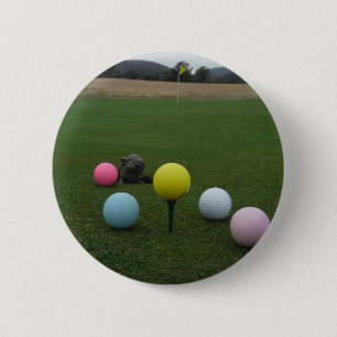 Badge Rond 5 Cm Le golf de Pâques