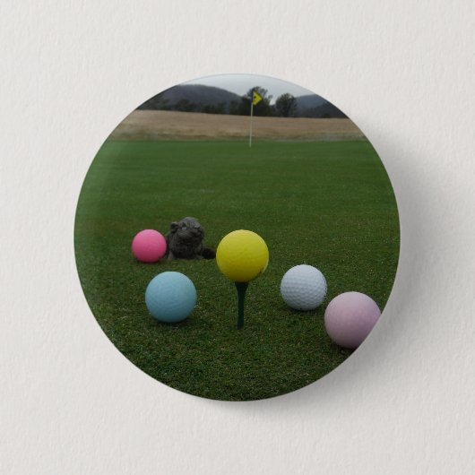 Badge Rond 5 Cm Le golf de Pâques (Devant)