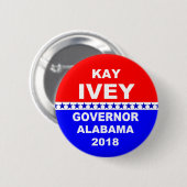 Badge Rond 5 Cm Le Gouverneur Alabama 2018 de Kay Ivey (Devant & derrière)