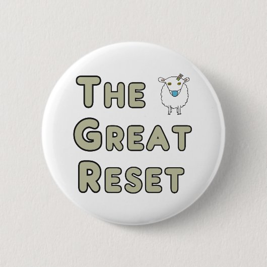 Badge Rond 5 Cm Le grand mouton de réinitialisation (Devant)