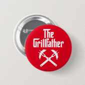 Badge Rond 5 Cm Le Grillfather Aux Chiens Chauds (Devant & derrière)