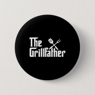 Badge Rond 5 Cm Le Grillfather Bbq Grill Et Fumeur Rbecue Chef 1