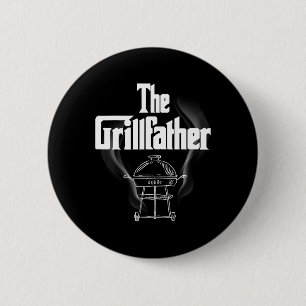 Badge Rond 5 Cm Le Grillfather Bbq Grill Fumoir Rbecue Gril