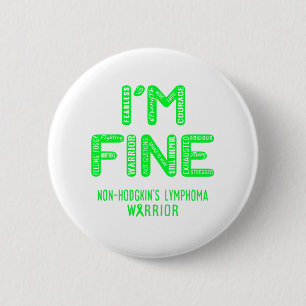 Badge Rond 5 Cm Le guerrier du lymphome non Hodgkinien - JE SUIS F