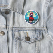 Badge Rond 5 Cm Le guerrier KO de Parkinson (En situation)