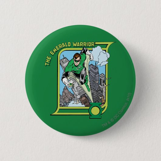 Badge Rond 5 Cm Le guerrier vert (Devant)