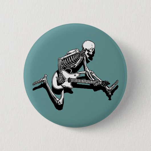 Badge Rond 5 Cm Le guitariste squelettique sautent (Devant)