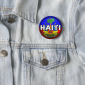 BADGE ROND 5 CM LE HAÏTI (En situation)
