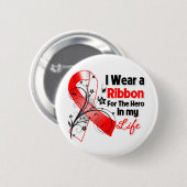 Badge Rond 5 Cm Le héros du ruban de Carcinome de la cellule squam (Devant & derrière)