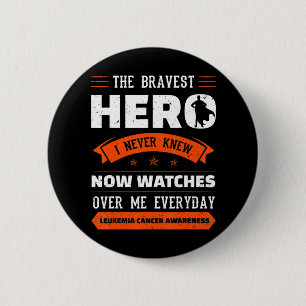 Badge Rond 5 Cm Le héros le plus courageux que je n'ai jamais conn