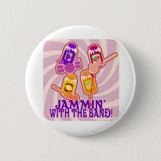 Badge Rond 5 Cm Le Jammin Jam Band (Devant)
