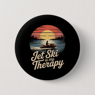 Badge Rond 5 Cm Le Jet Ski Est Ma Thérapie D'été