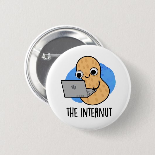 Badge Rond 5 Cm Le jeu d'arachide Internet amusant Internut (Devant & derrière)