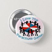 Badge Rond 5 Cm Le jeu de parachute (Devant & derrière)