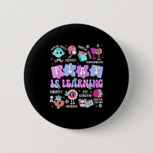 Badge Rond 5 Cm Le jeu est l'apprentissage professeur premier jour