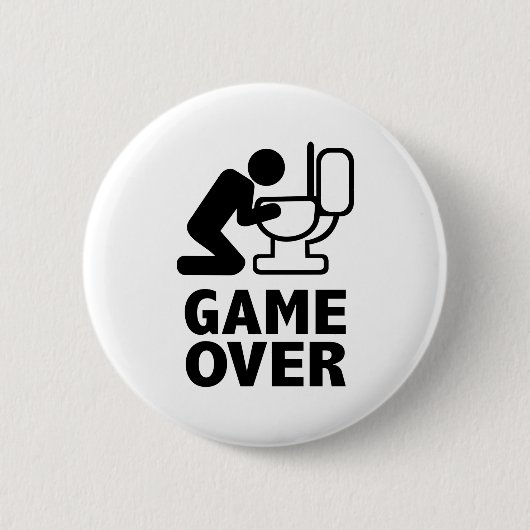 Badge Rond 5 Cm Le jeu plus de vomissent la toilette (Devant)