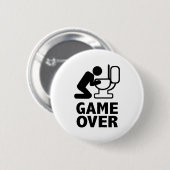 Badge Rond 5 Cm Le jeu plus de vomissent la toilette (Devant & derrière)