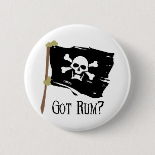 Badge Rond 5 Cm Le jolly roger a obtenu le rhum