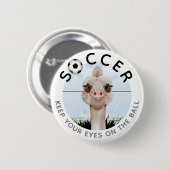 Badge Rond 5 Cm Le joueur de foot Inspiration (Devant & derrière)