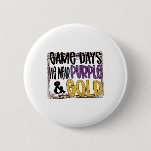 Badge Rond 5 Cm Le Jour De Match De Foot Nous Portons Le Violet Et