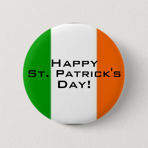 Badge Rond 5 Cm Le jour de St Patrick - bouton brillant !