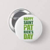 Badge Rond 5 Cm Le jour de St Patrick heureux (Devant & derrière)