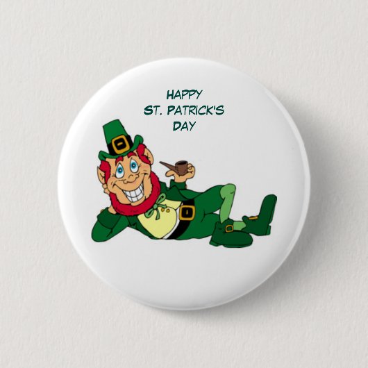 Badge Rond 5 Cm Le jour de St Patrick heureux (Devant)