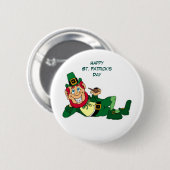 Badge Rond 5 Cm Le jour de St Patrick heureux (Devant & derrière)
