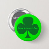 Badge Rond 5 Cm Le jour de St Patrick heureux (Devant & derrière)