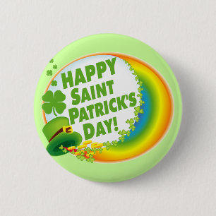 Badge Rond 5 Cm Le jour de St Patrick heureux !